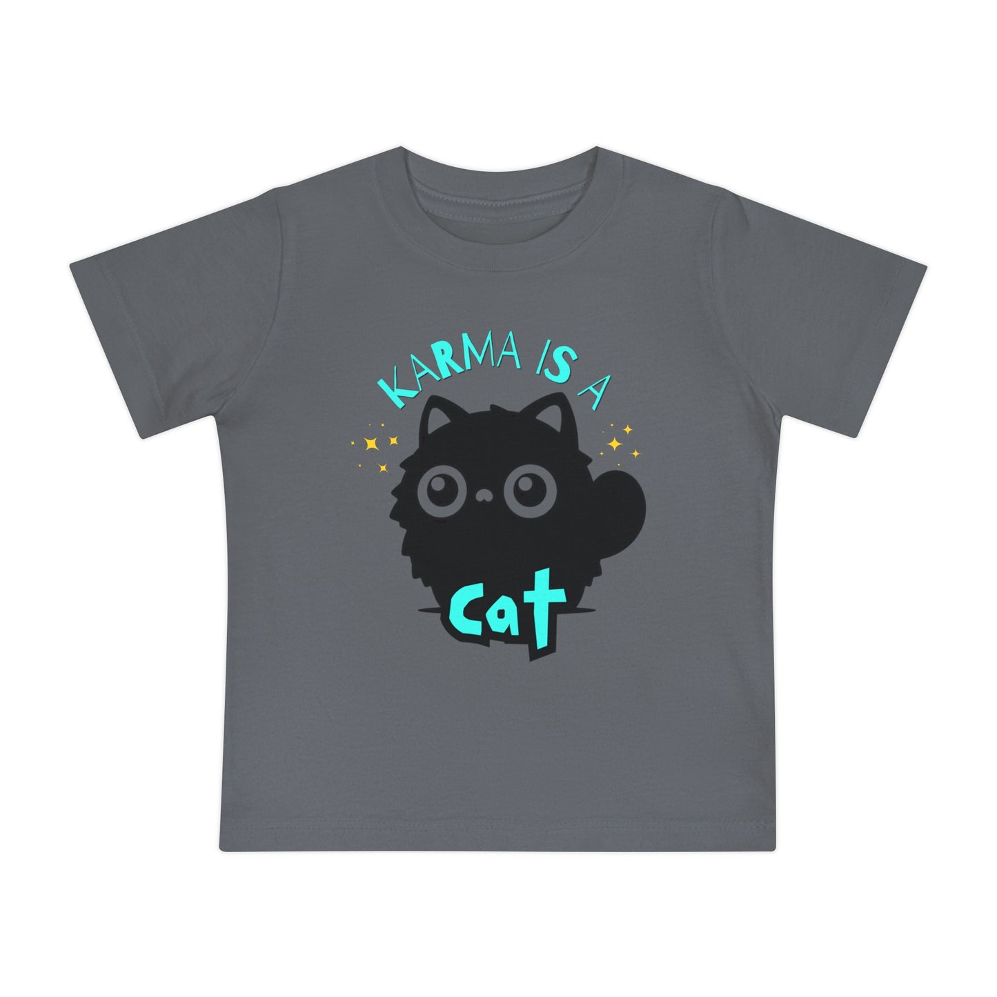 Karma is a Cat - Unisex Baby/Toddler - on Light & Dark Tees👕