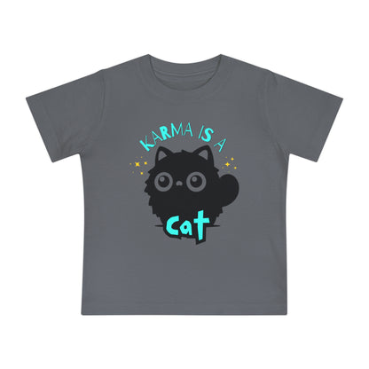 Karma is a Cat - Unisex Baby/Toddler - on Light & Dark Tees👕