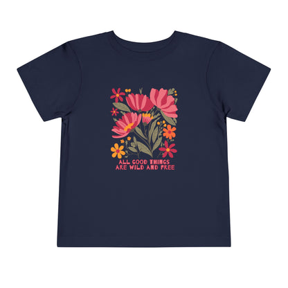 Wild & Free - Toddler Unisex - Front Print on Light & Dark Tees👕