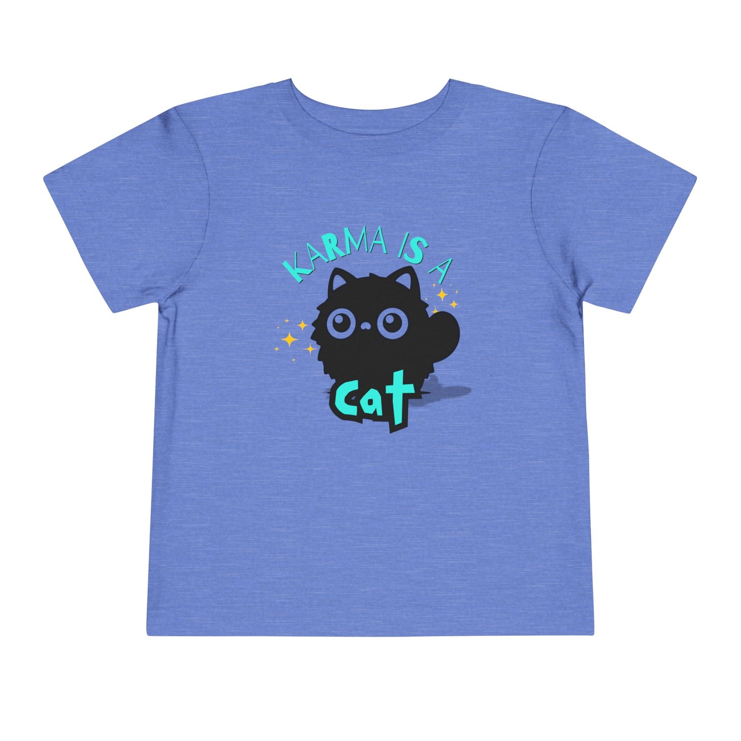 Karma is a Cat - Unisex Toddler/Kid - Front Print on Light & Dark Tees👕