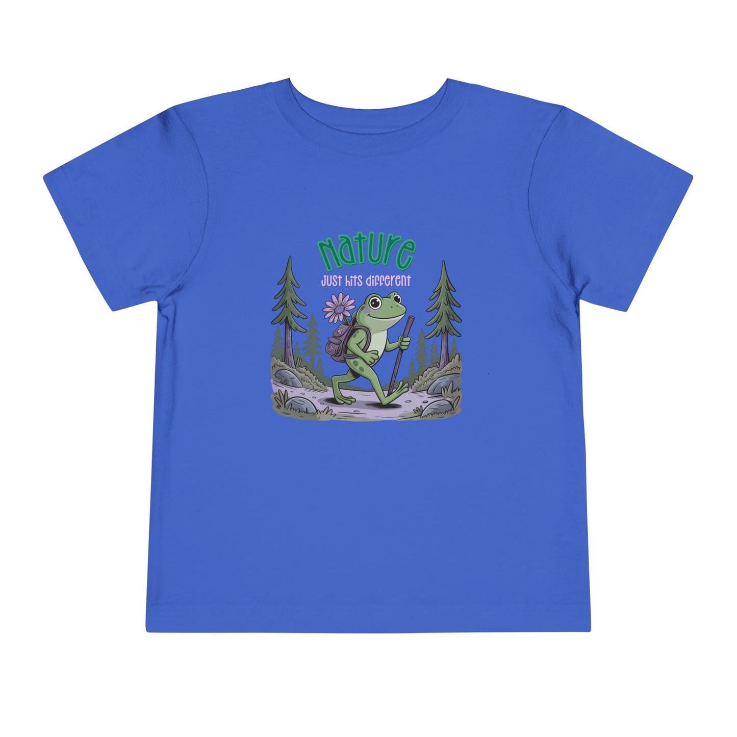 Nature Hits Different - Unisex Toddler/Kid - Front  Print on Light & Dark Tees 👕