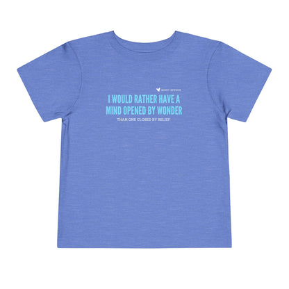 Mind Opened By Wonder - Unisex Toddler/Kid - Front Print on Light & Dark Tees👕