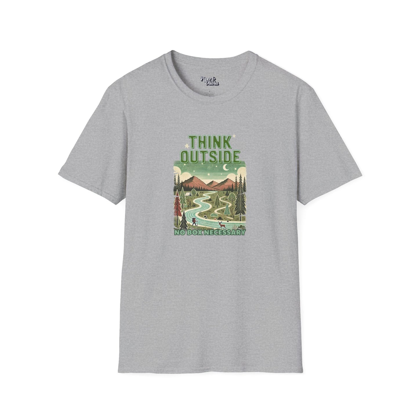 Think Outside - Unisex - On Dark and Light Colored Tee👕