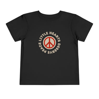 Little Hearts Deserve Peace - Unisex Toddler/Kids - Front Print on Light & Dark Tees👕