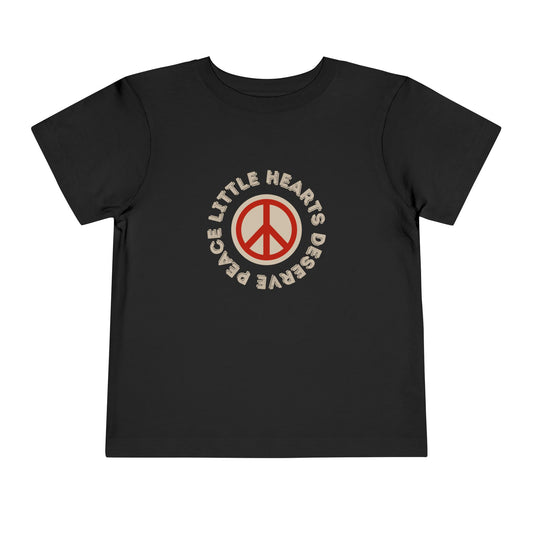Little Hearts Deserve Peace - Unisex Toddler/Kids - Front Print on Light & Dark Tees👕