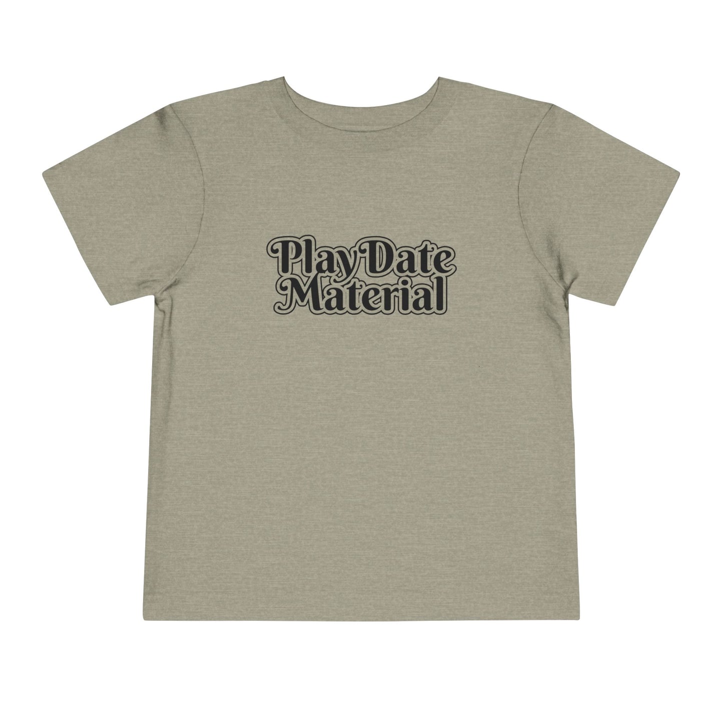 Play Date Material - Toddler/Kid - Front Print on Light & Dark Tees👕