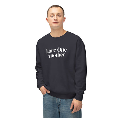 Love One Another - Unisex - On Dark Lightweight Crewneck Sweatshirt 👕