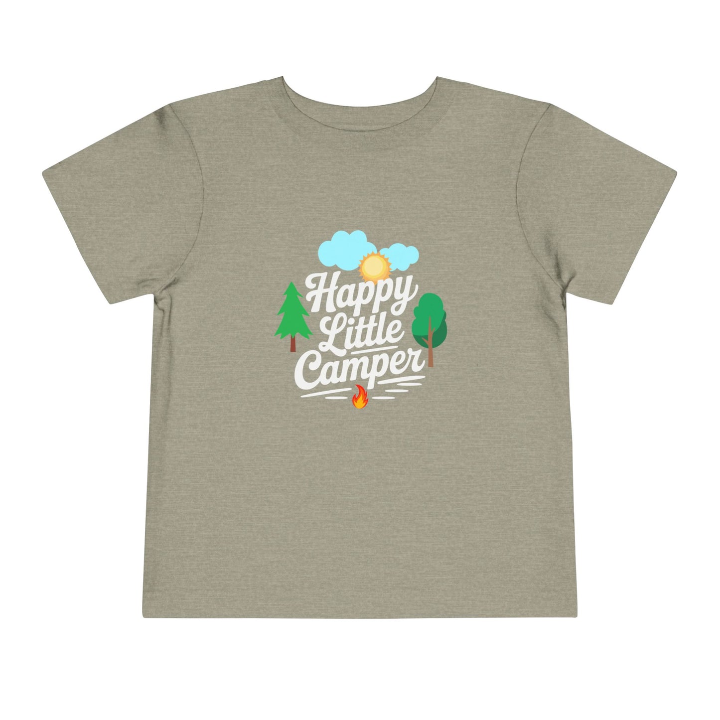Happy Little Camper - Unisex Toddler/Kid - Front  Print on Light & Dark Tees 👕
