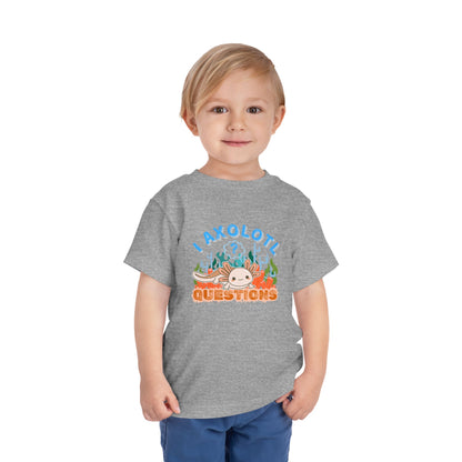 Axolotl Questions  - Unisex Toddler/Kid - Front  Print on Light & Dark Tees 👕