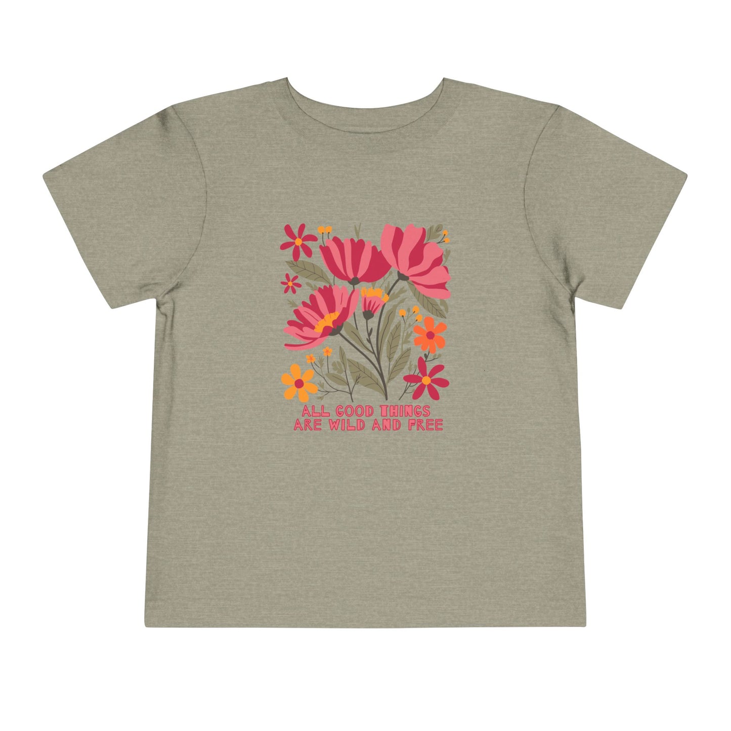 Wild & Free - Toddler Unisex - Front Print on Light & Dark Tees👕