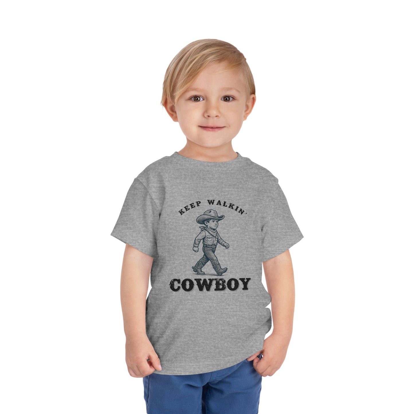 Keep Walkin Cowboy - Unisex Toddler/Kid - Front Print on Light & Dark Tees👕