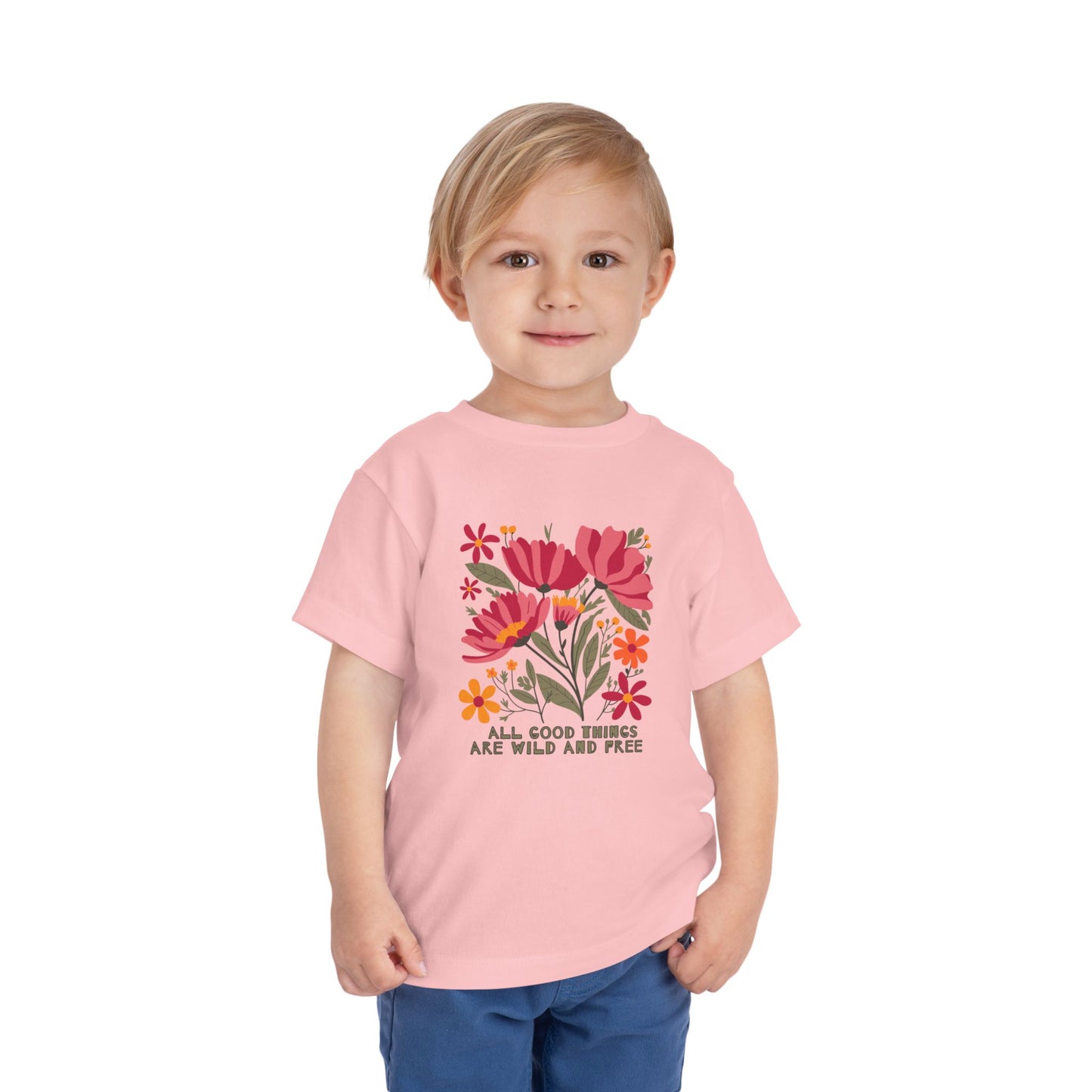 Wild & Free - Toddler Unisex - Front Print on Light & Dark Tees👕