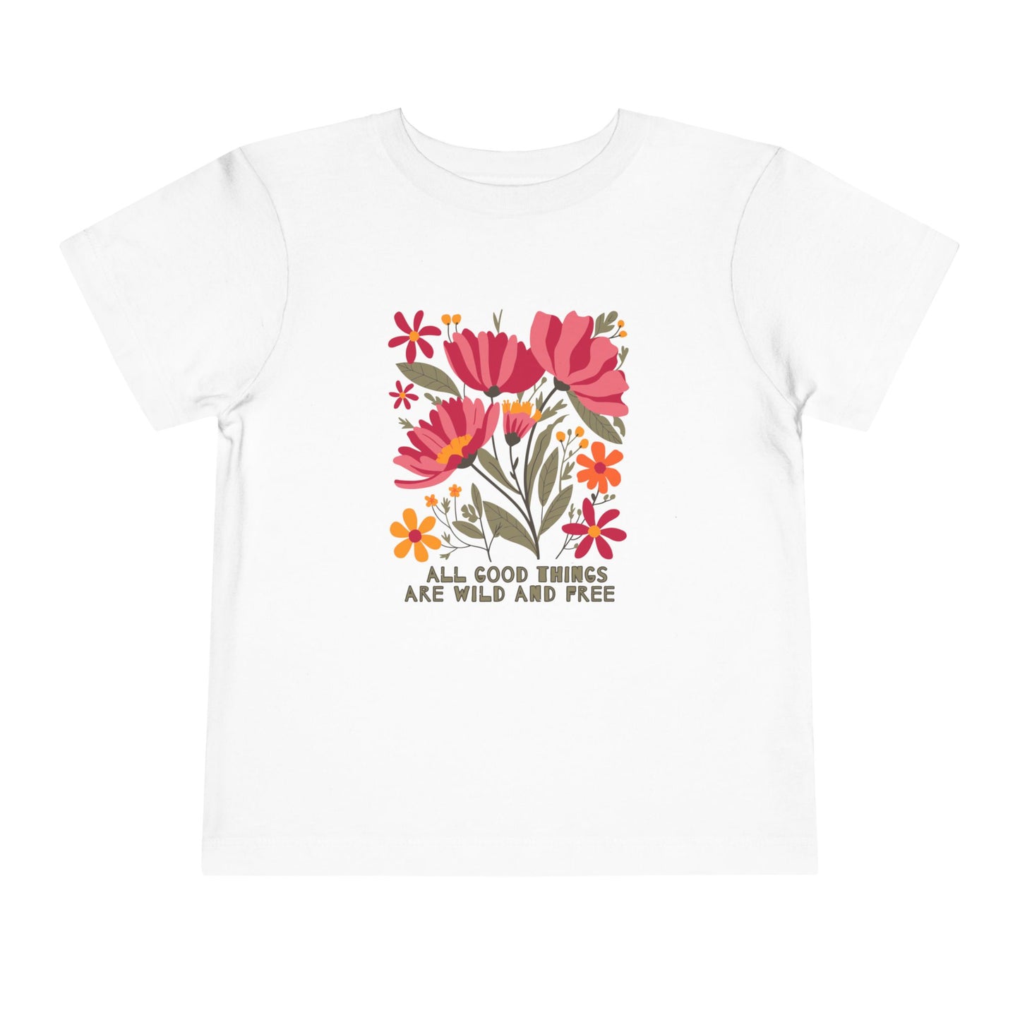 Wild & Free - Toddler Unisex - Front Print on Light & Dark Tees👕