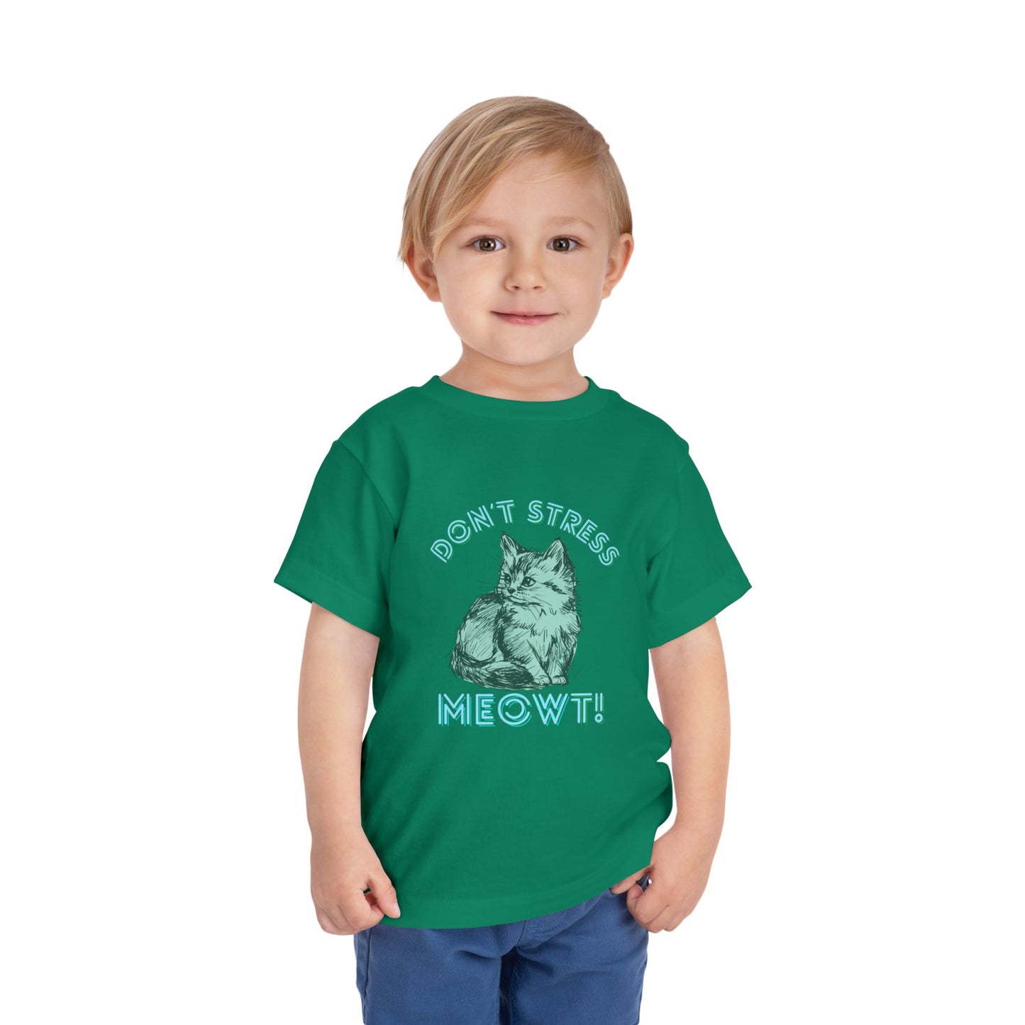Stress Meowt - Unisex Toddler/Kid - Front  Print on Light & Dark Tees 👕