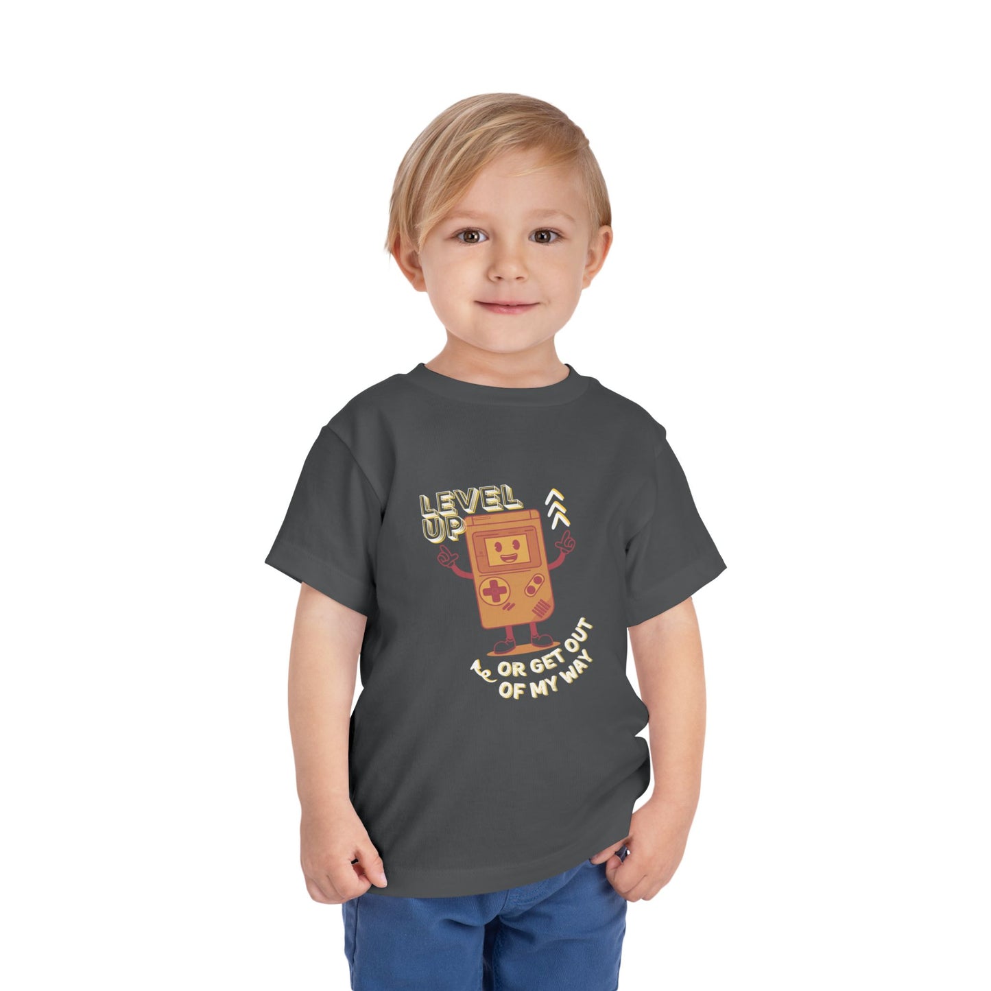 Level Up - Unisex Toddler/Kid - Front  Print on Light & Dark Tees 👕