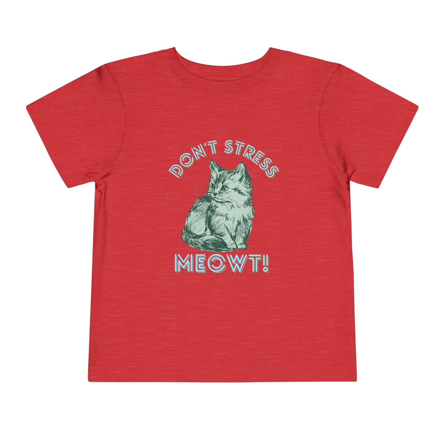 Stress Meowt - Unisex Toddler/Kid - Front  Print on Light & Dark Tees 👕