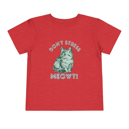 Stress Meowt - Unisex Toddler/Kid - Front  Print on Light & Dark Tees 👕