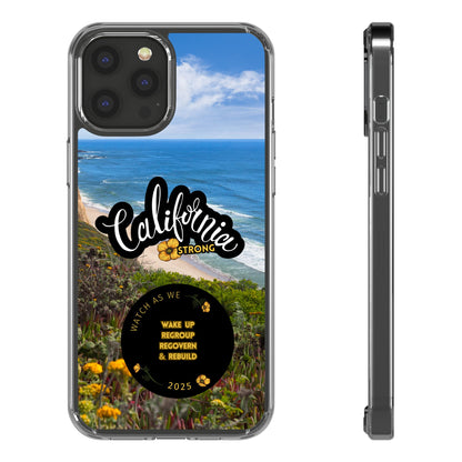 Rebuild California  - Phone Case - Clear Cases with Sunset Design📱