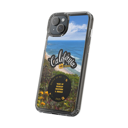 Rebuild California  - Phone Case - Clear Cases with Sunset Design📱