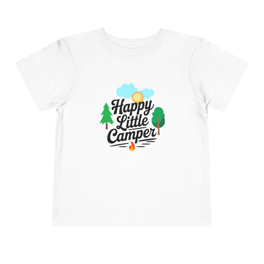 Happy Little Camper - Unisex Toddler/Kid - Front  Print on Light & Dark Tees 👕