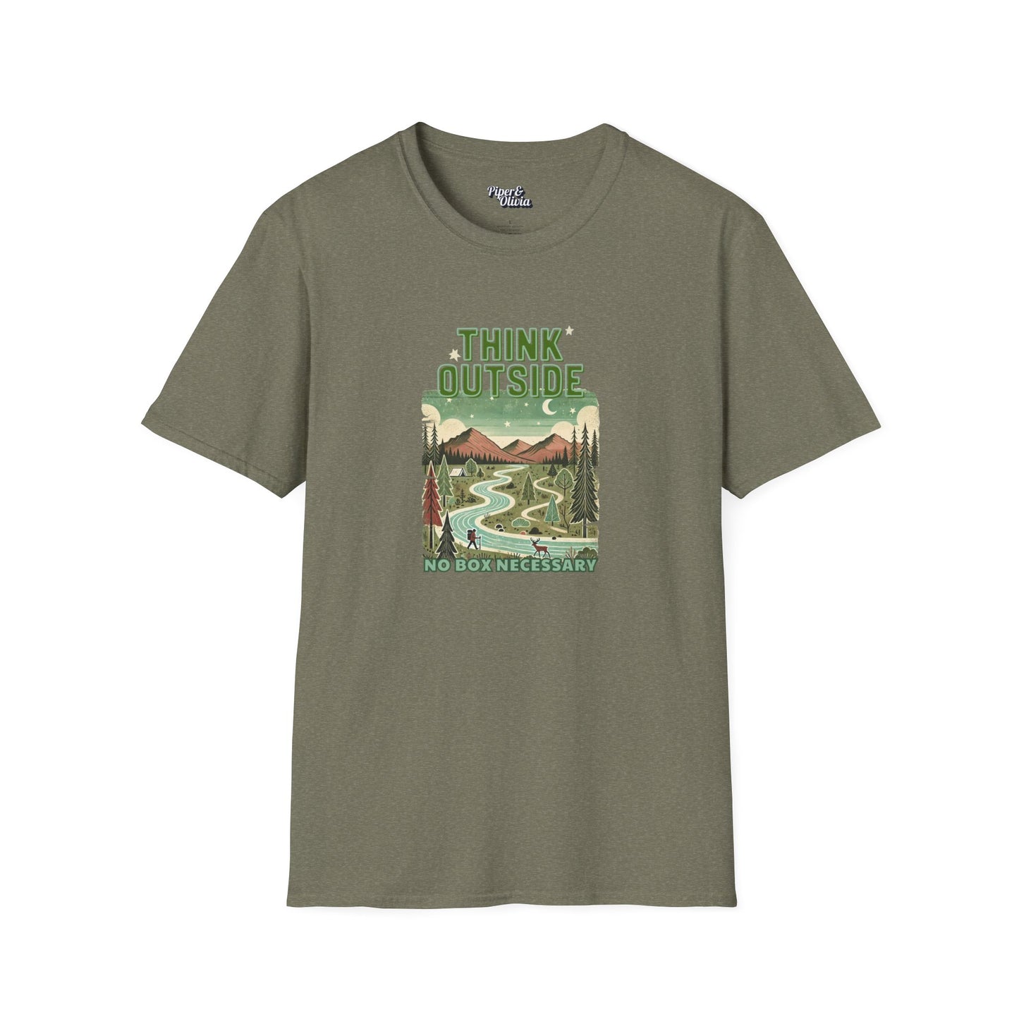 Think Outside - Unisex - On Dark and Light Colored Tee👕