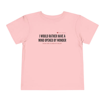 Mind Opened By Wonder - Unisex Toddler/Kid - Front Print on Light & Dark Tees👕
