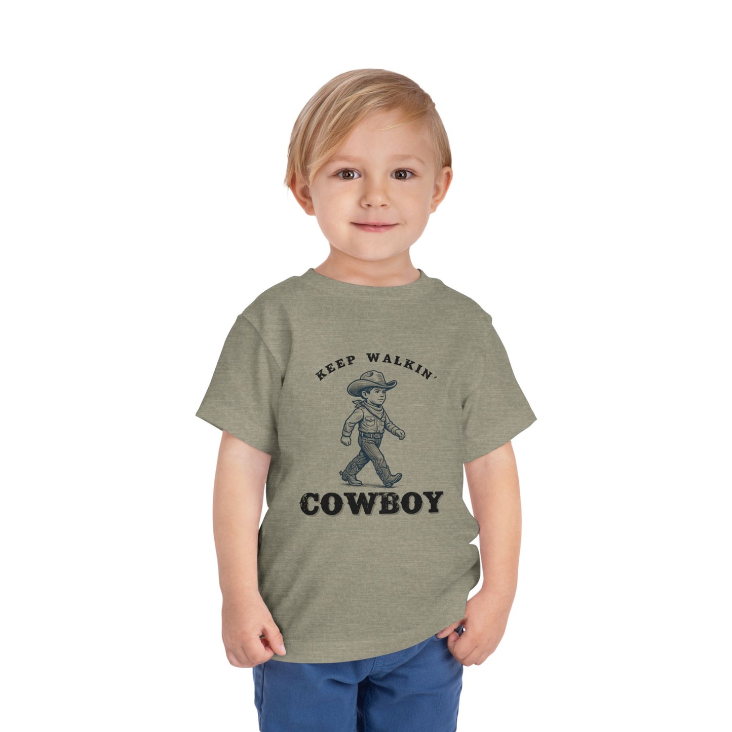 Keep Walkin Cowboy - Unisex Toddler/Kid - Front Print on Light & Dark Tees👕