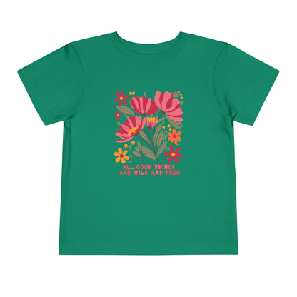 Wild & Free - Toddler Unisex - Front Print on Light & Dark Tees👕