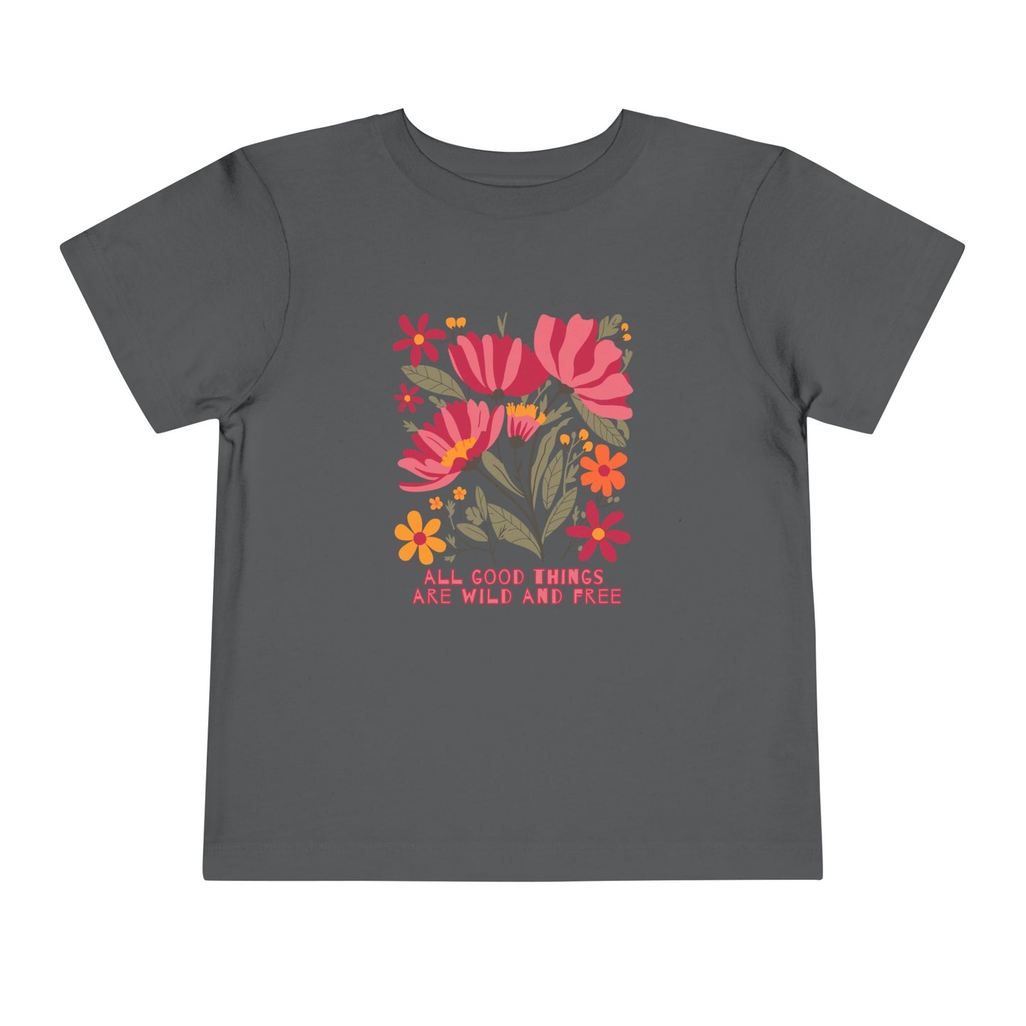 Wild & Free - Toddler Unisex - Front Print on Light & Dark Tees👕