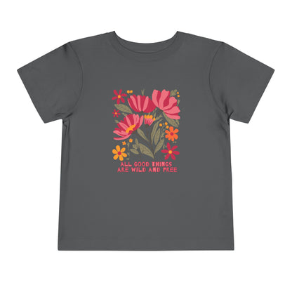 Wild & Free - Toddler Unisex - Front Print on Light & Dark Tees👕