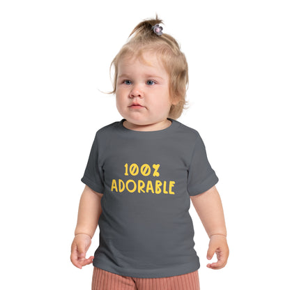 100% Adorable - Unisex Baby/Toddler - on Light & Dark Tees👕