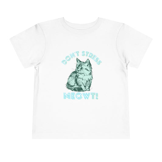 Stress Meowt - Unisex Toddler/Kid - Front  Print on Light & Dark Tees 👕