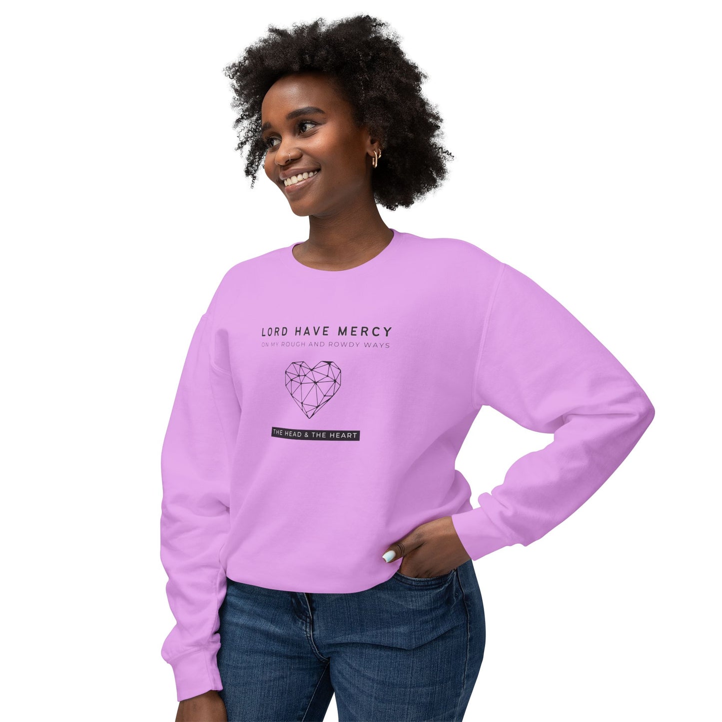 Head & Heart, Have Mercy - Unisex - On Dark Lightweight Crewneck Sweatshirt 👕