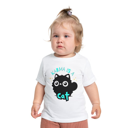 Karma is a Cat - Unisex Baby/Toddler - on Light & Dark Tees👕