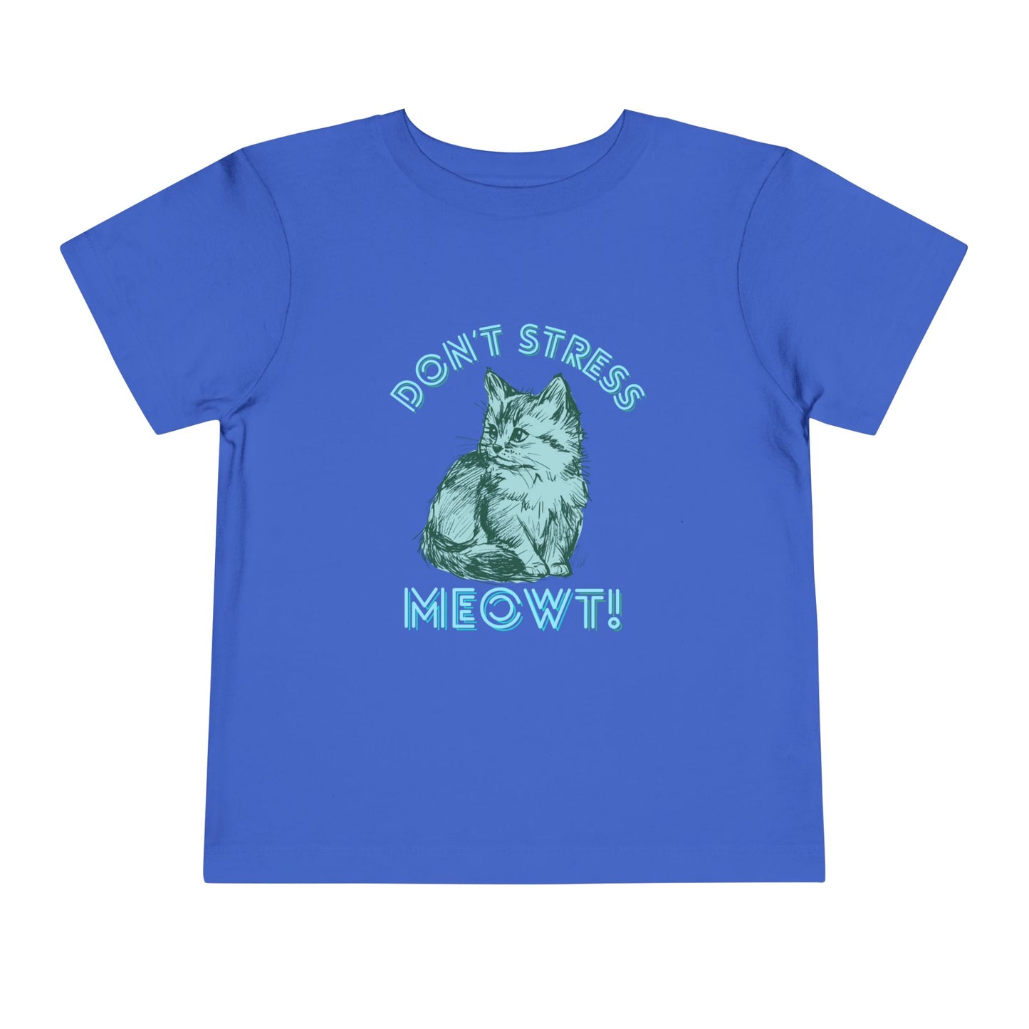 Stress Meowt - Unisex Toddler/Kid - Front  Print on Light & Dark Tees 👕