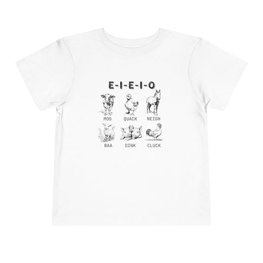E-I-E-I-O - Unisex Toddler/Kid - Front Print on Light & Dark Tees 👕