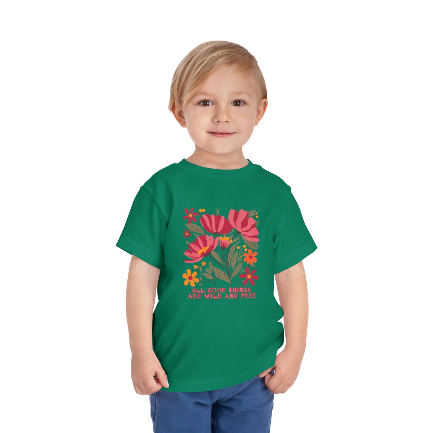 Wild & Free - Toddler Unisex - Front Print on Light & Dark Tees👕
