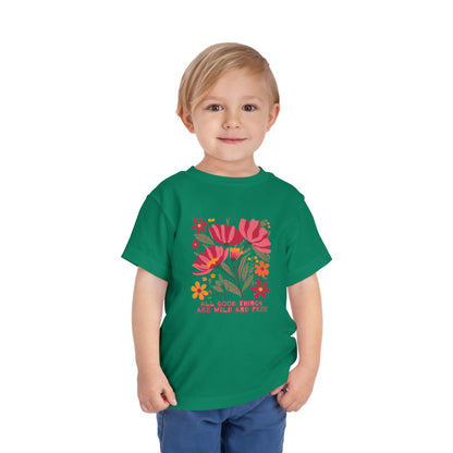Wild & Free - Toddler Unisex - Front Print on Light & Dark Tees👕