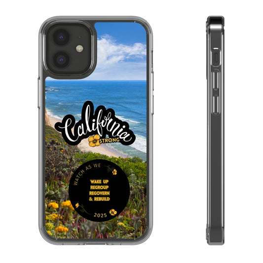 Rebuild California  - Phone Case - Clear Cases with Sunset Design📱