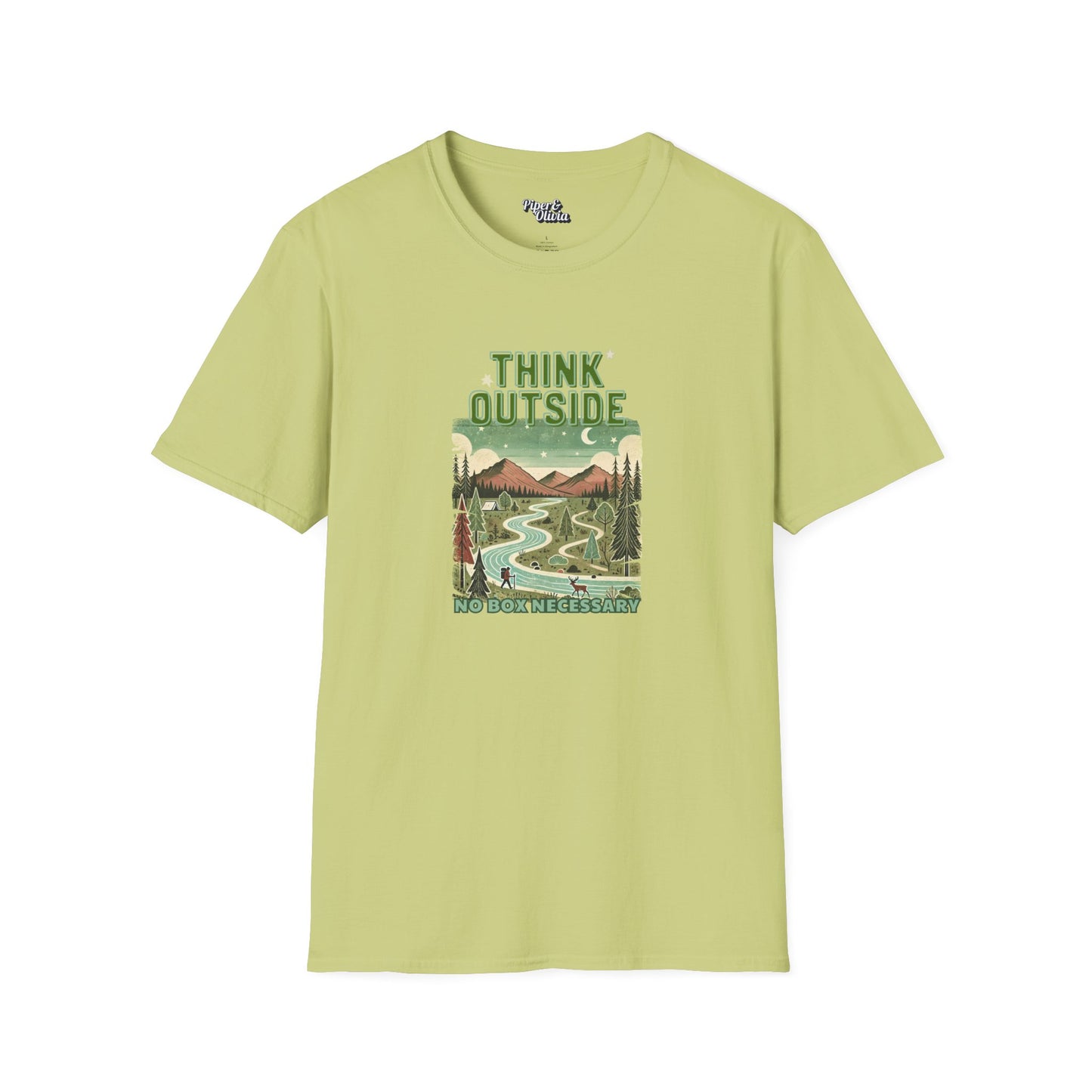 Think Outside - Unisex - On Dark and Light Colored Tee👕