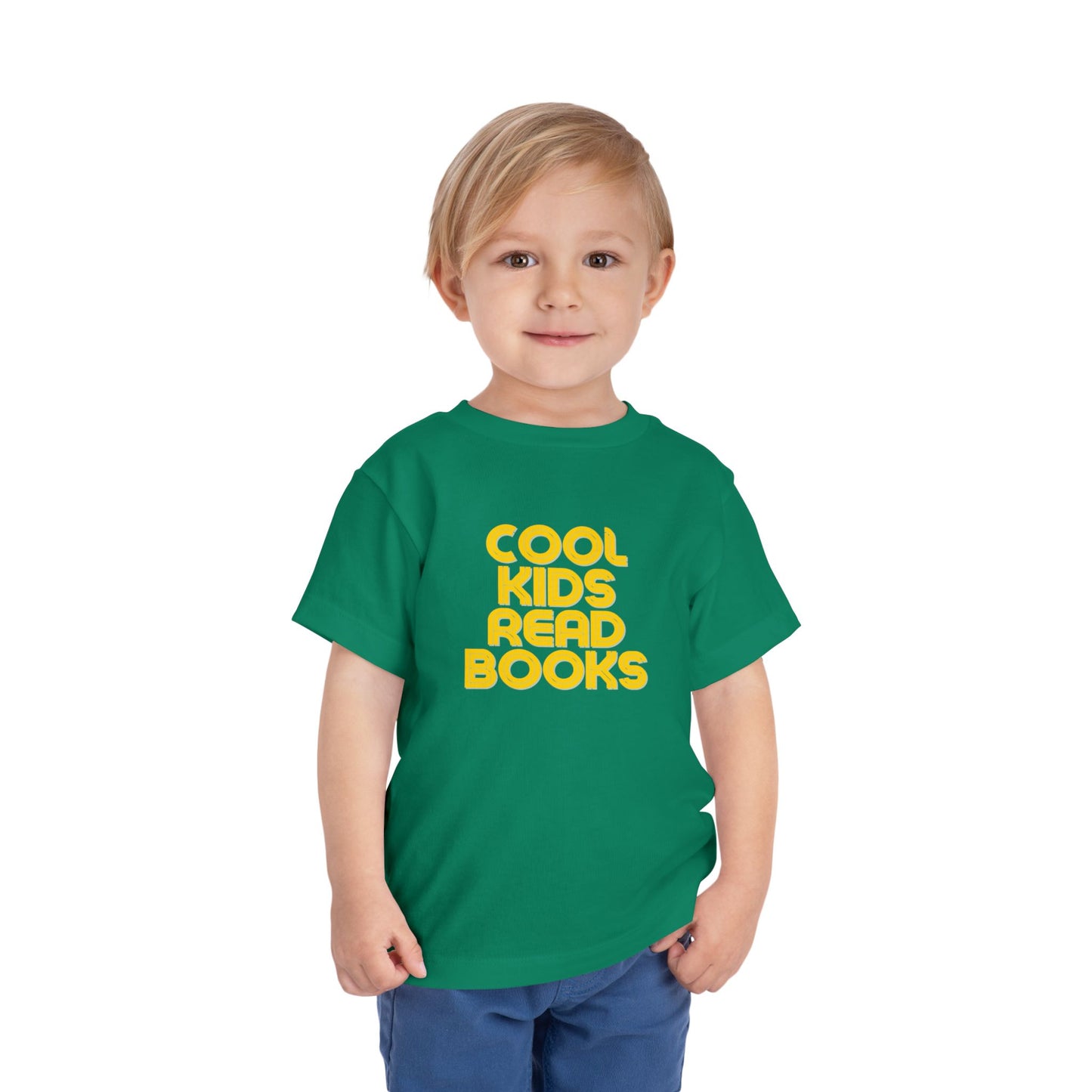 Cool Kids Read Books - Unisex Toddler/Kid - Front Print on Light & Dark Tees👕