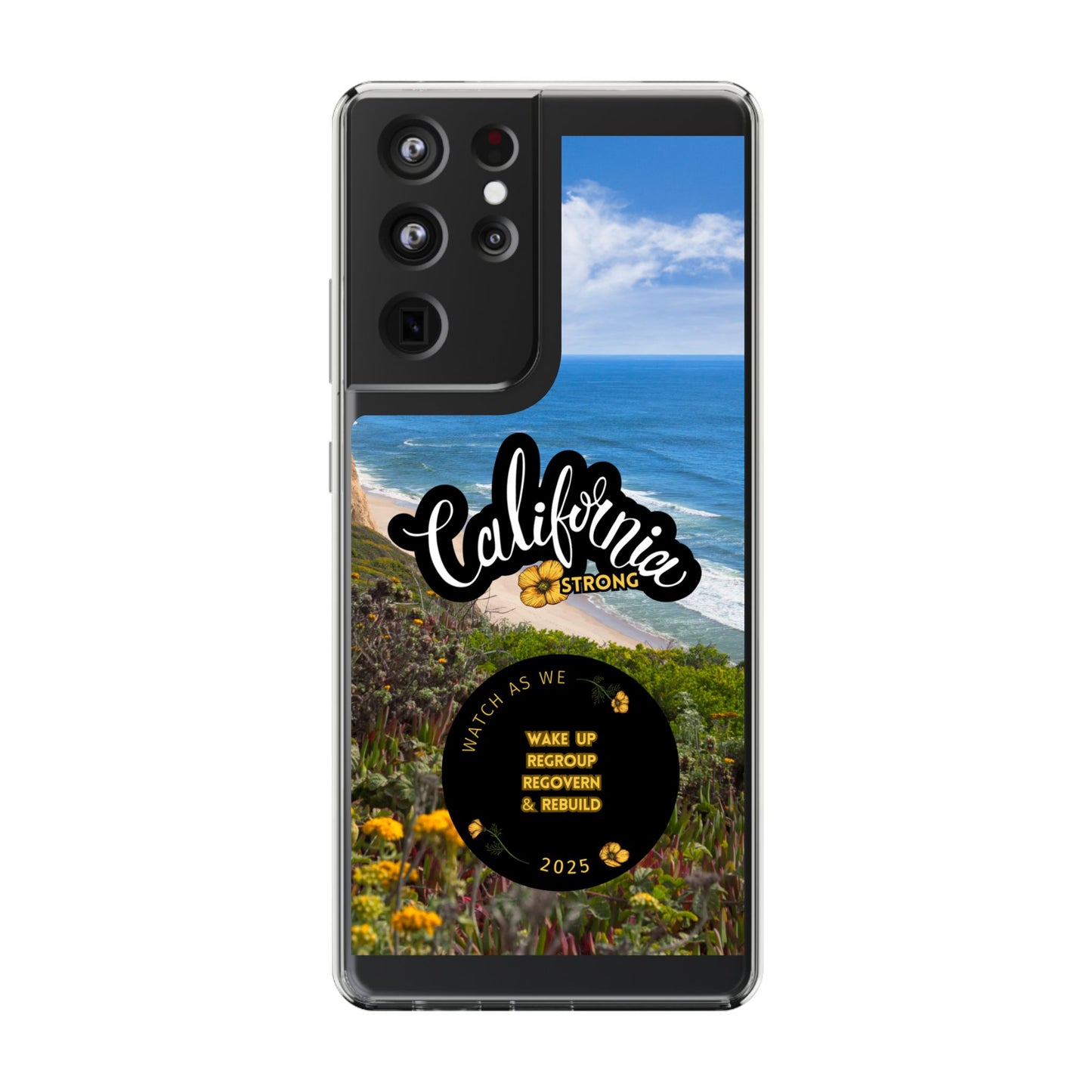 Rebuild California  - Phone Case - Clear Cases with Sunset Design📱