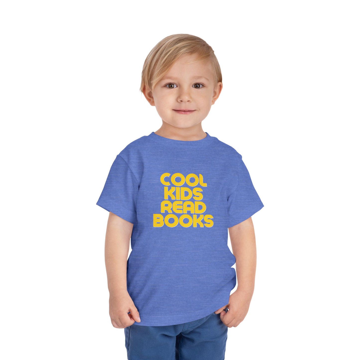 Cool Kids Read Books - Unisex Toddler/Kid - Front Print on Light & Dark Tees👕