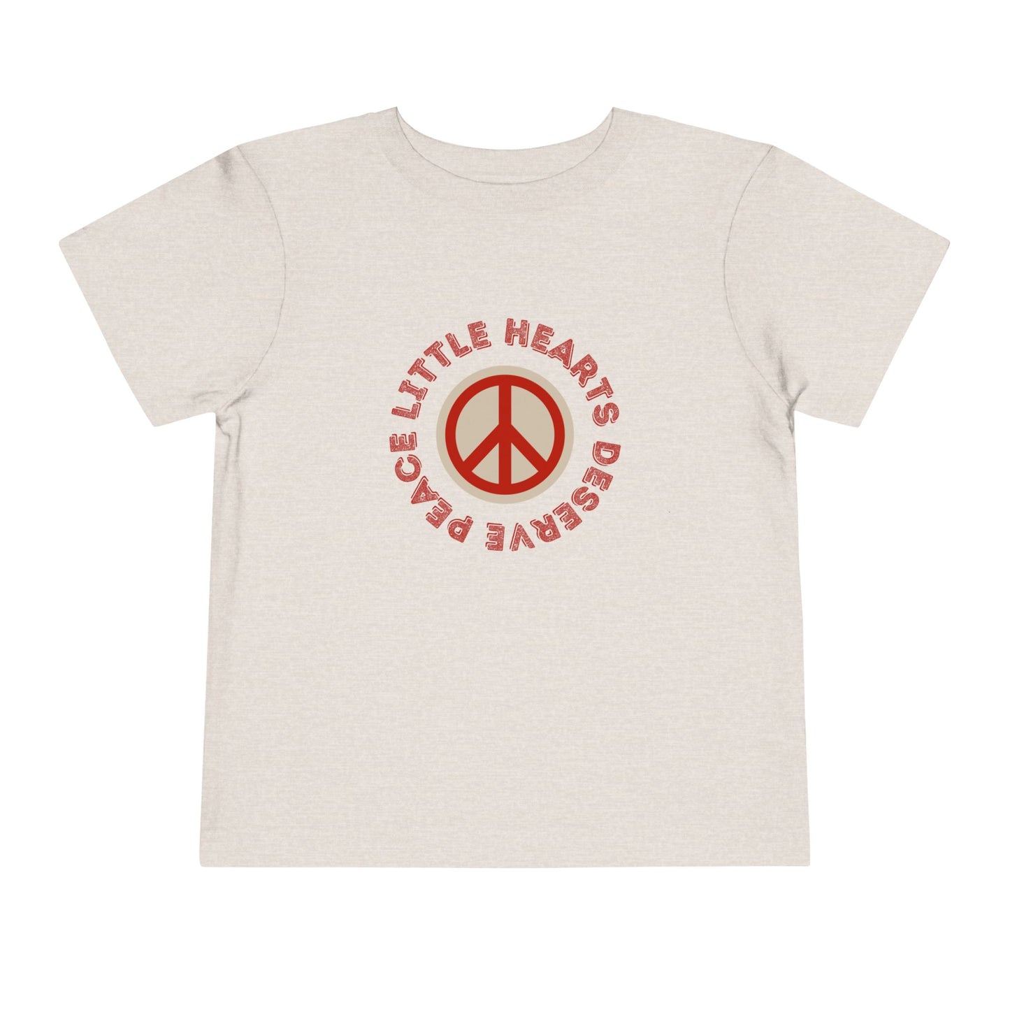 Little Hearts Deserve Peace - Unisex Toddler/Kids - Front Print on Light & Dark Tees👕