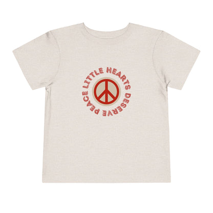 Little Hearts Deserve Peace - Unisex Toddler/Kids - Front Print on Light & Dark Tees👕