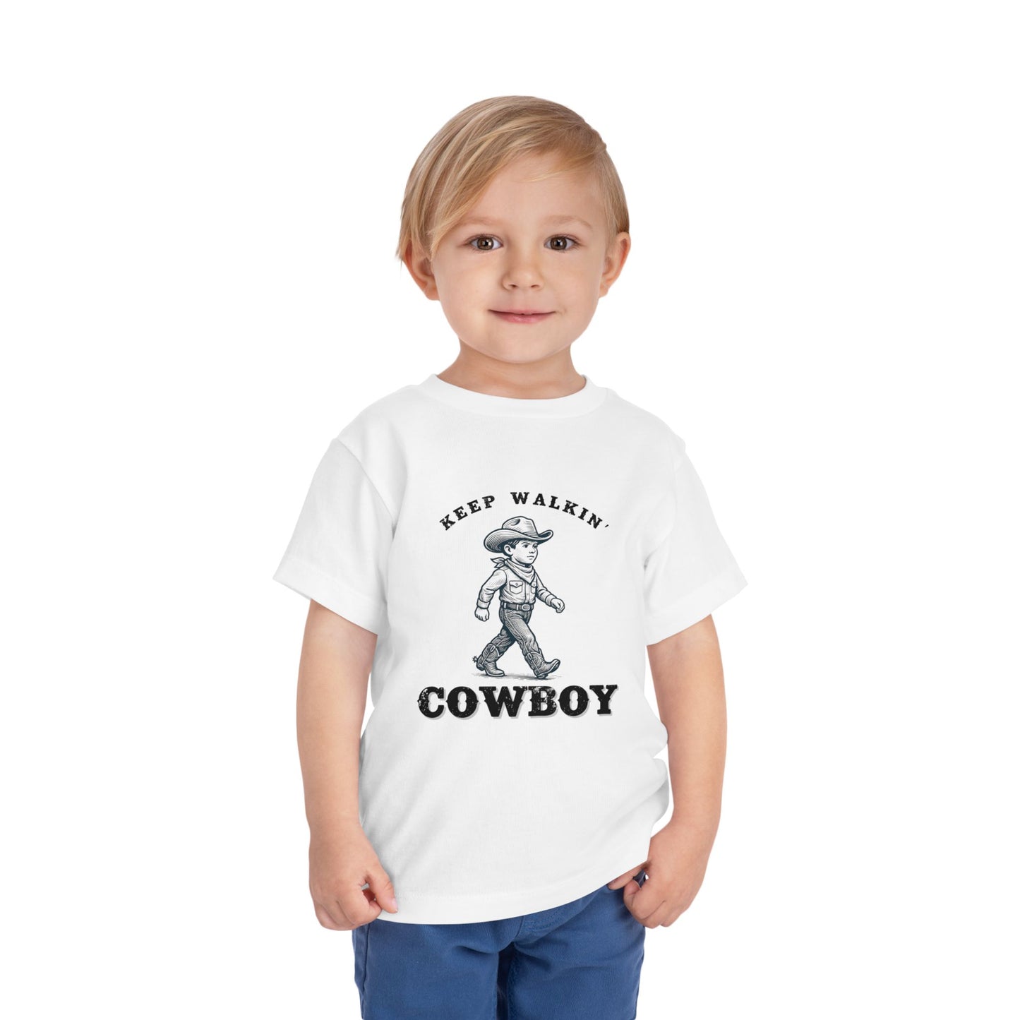 Keep Walkin Cowboy - Unisex Toddler/Kid - Front Print on Light & Dark Tees👕
