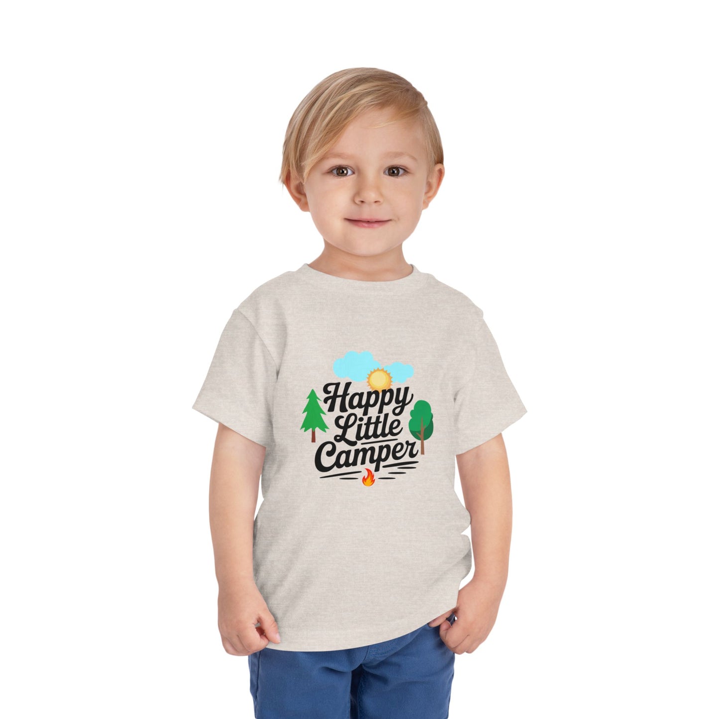 Happy Little Camper - Unisex Toddler/Kid - Front  Print on Light & Dark Tees 👕