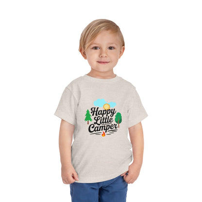 Happy Little Camper - Unisex Toddler/Kid - Front  Print on Light & Dark Tees 👕