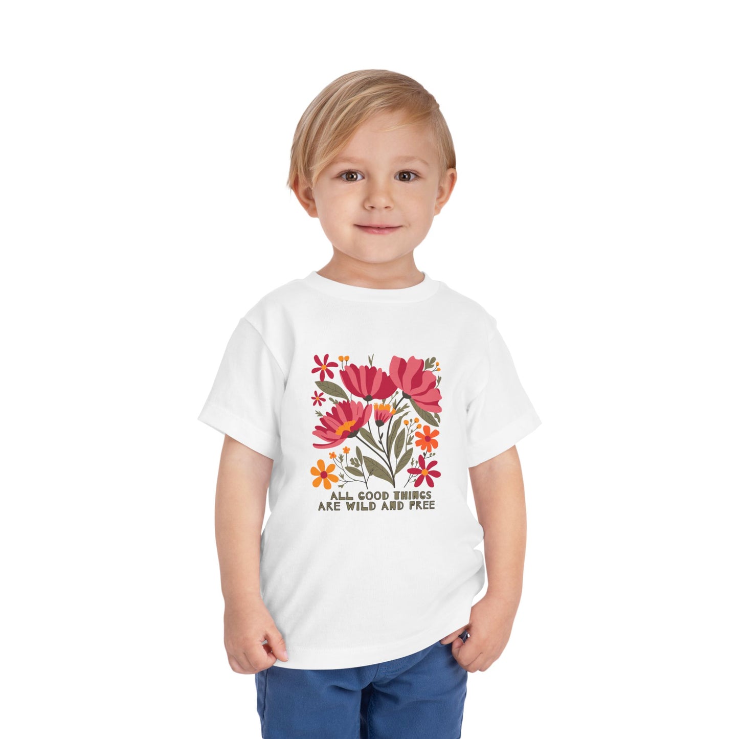 Wild & Free - Toddler Unisex - Front Print on Light & Dark Tees👕
