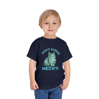 Stress Meowt - Unisex Toddler/Kid - Front  Print on Light & Dark Tees 👕
